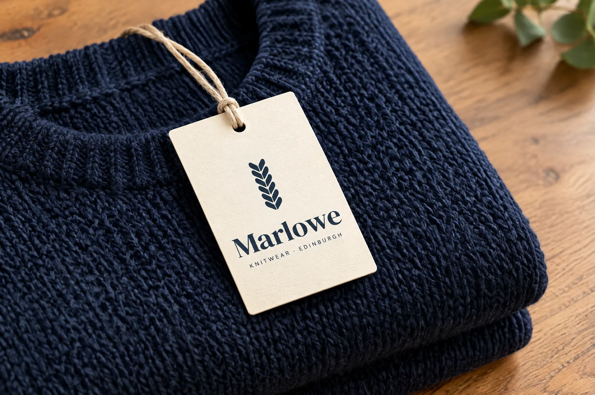 Marlowe Knitwear: swing tag