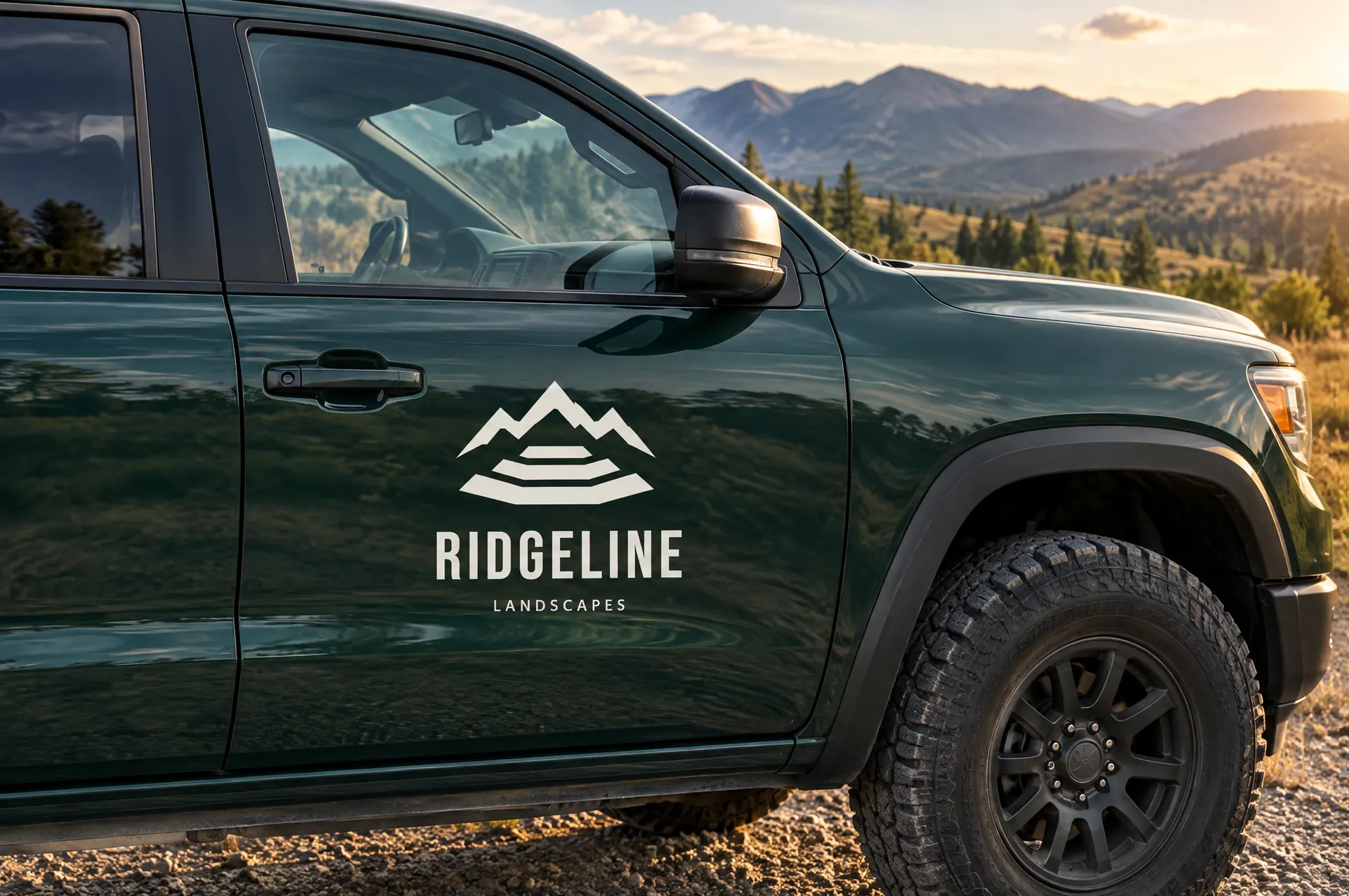 Ridgeline Landscapes: truck door