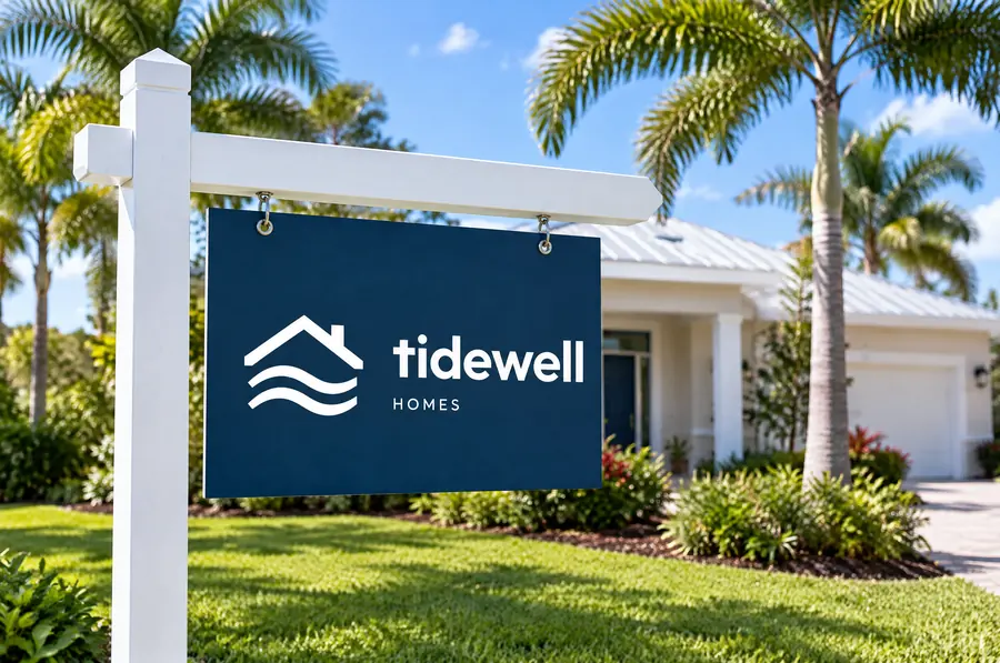 Tidewell Homes brand identity: yard sign
