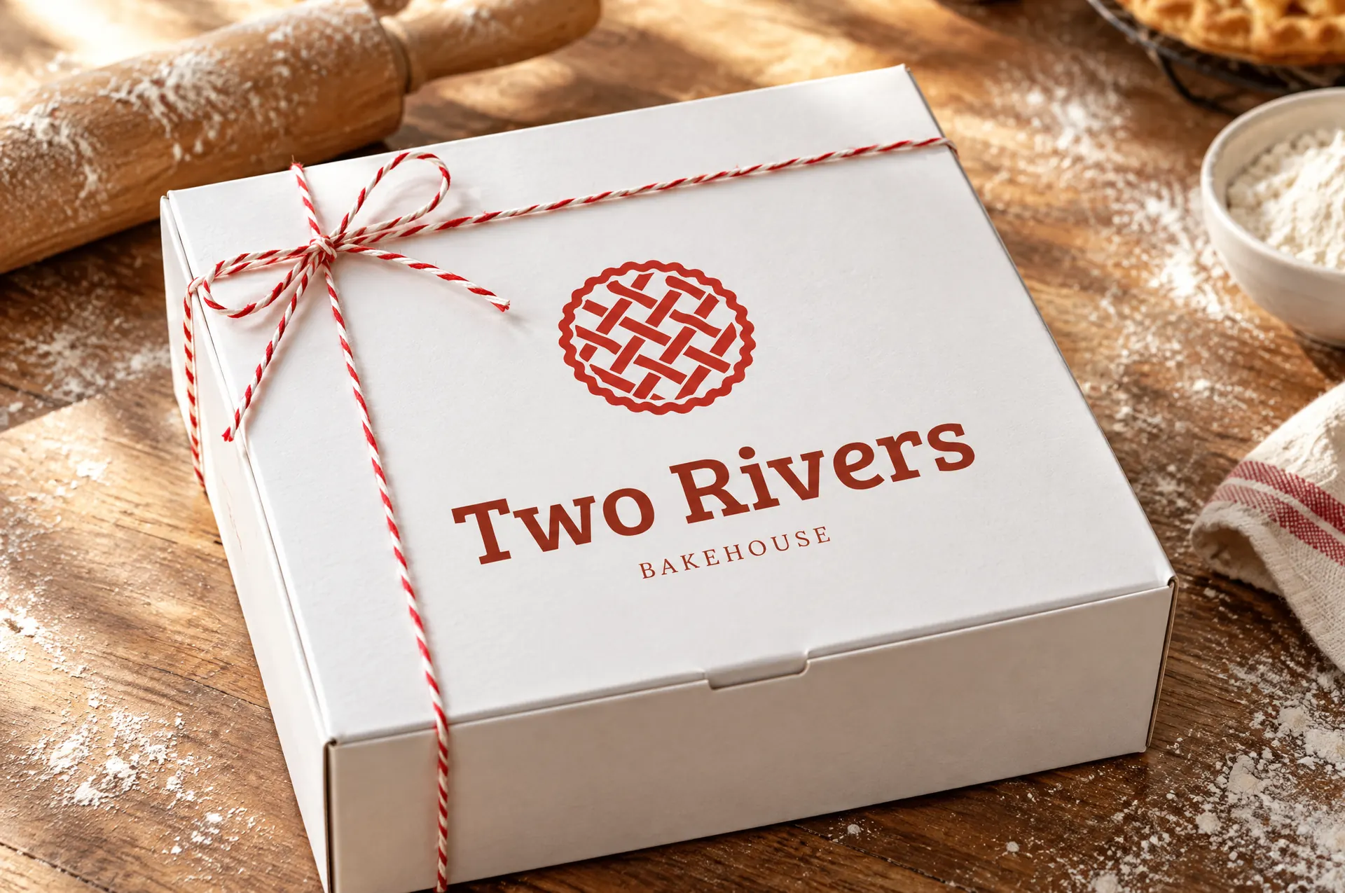 Two Rivers Bakehouse: pie box